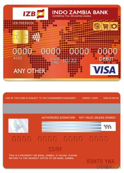 Carte de débit visa Zambie IZB Bank